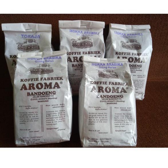 

✨SHOPEE MALL✨ KOPI ARABICA / ROBUSTA 250 gr - AROMA BANDUNG Fresh Asli Bubuk Giling Halus /Medium /Kasar /Biji - Indonesia Coffee - Tokomart Shop !!