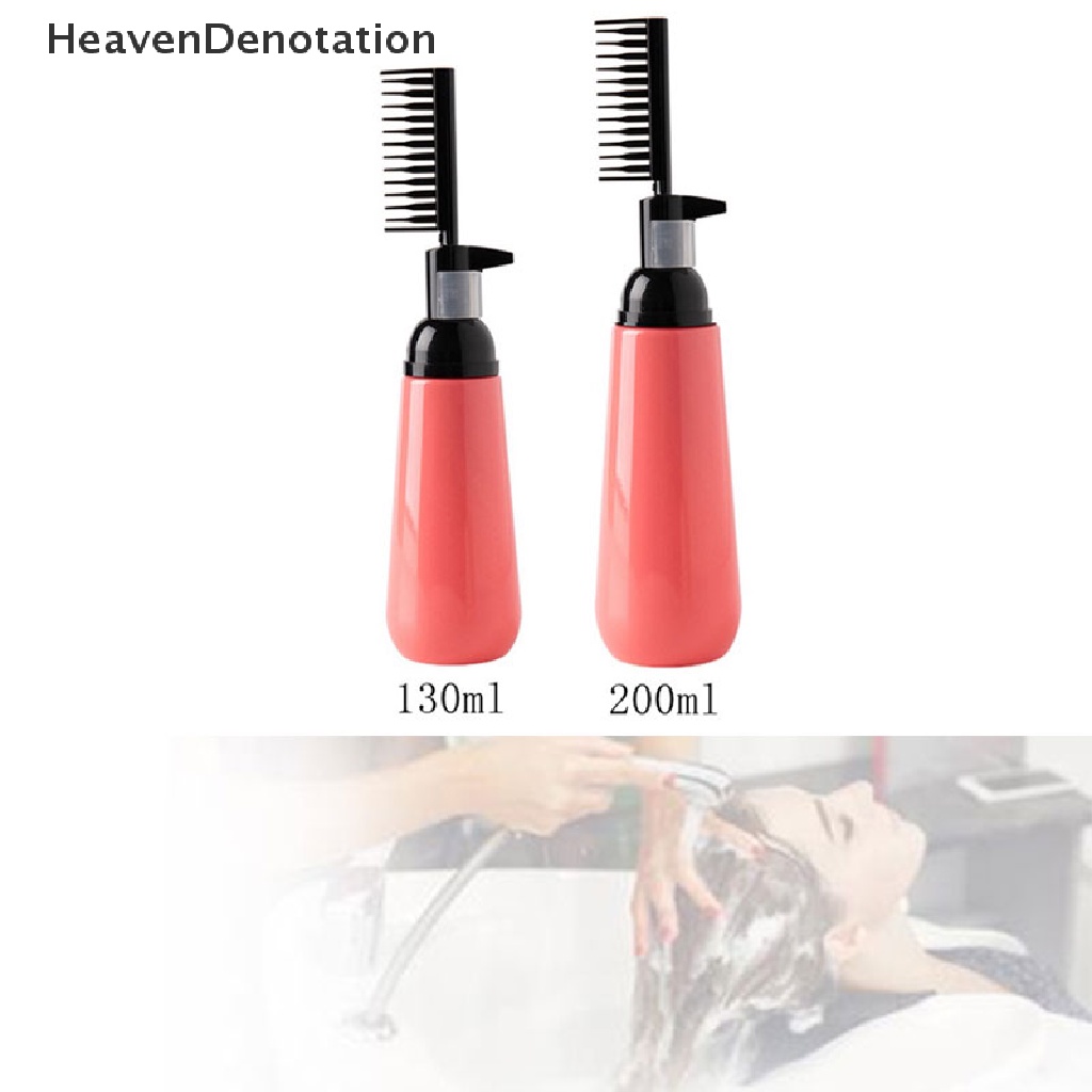 [HeavenDenotation] Sisir Pewarna Rambut Botol Kosong Dengan Aplikator Brush Dispensing Salon HDV