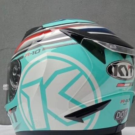 Spoiler Helm Kyt R10 model 3D Hitam gloss/ doff clear