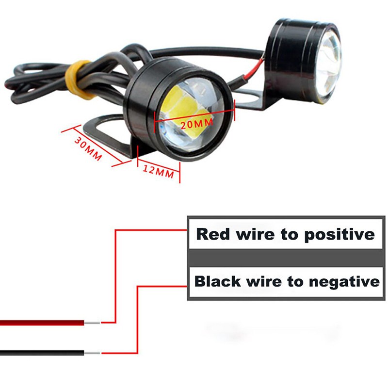 LAMPU MATA ELANG STROBO EAGLE EYE FLASH STROBO KEDIP 3 LED DENGAN BRACKET SPION ISI 2 PCS