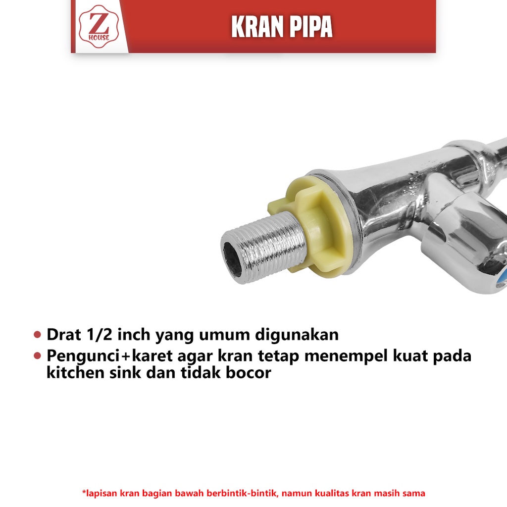 Kran Air Angsa Pipa Meja / Kran Air Cuci Piring / Kran Air Dapur/Keran Air Cuci Tangan/Keran Air Meja