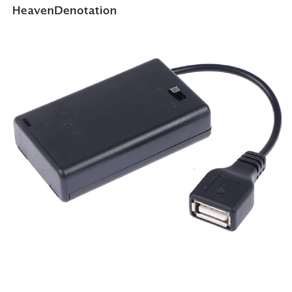 [HeavenDenotation] 3 * AAA Box With USB Port For Building Block Led Light Kit With Switch To HDV