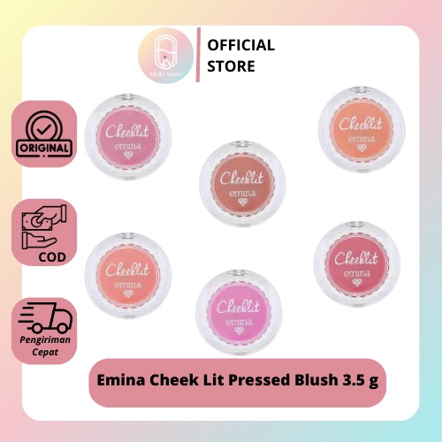 Qeila - Emina Cheek Lit Pressed Blush 3.5 g - Blush On Padat