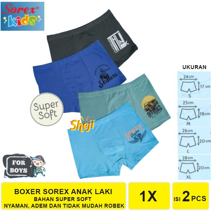 2 PCS BOXER SOREX KIDS BOY / SOREX KIDS UNDERWARE FOR BOYS TM 703