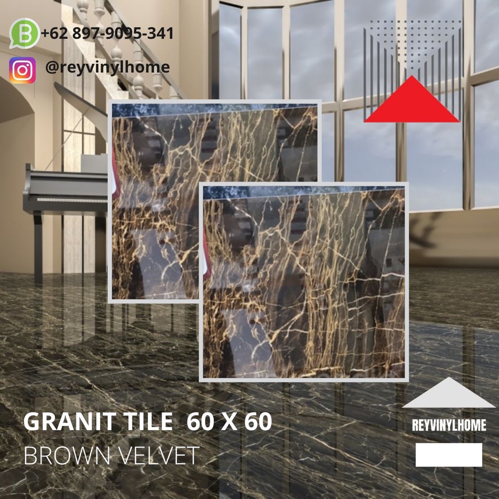 Granit Lantai Sandimas Brown Velvet 60x60