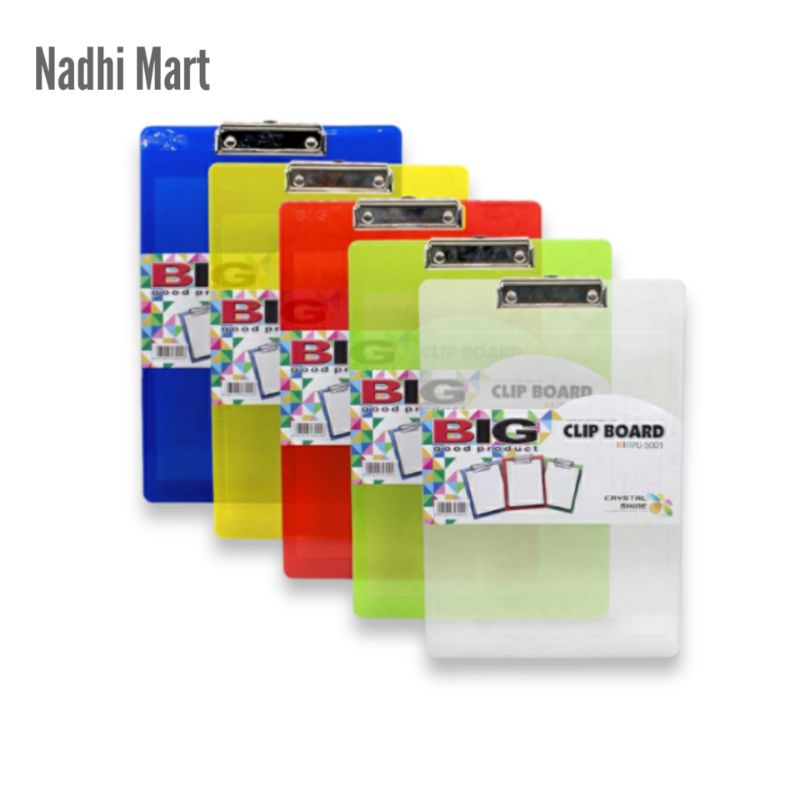 

BIG CLIP BOARD 5001 TRANSPARAN / PAPAN UJIAN CLIPBOARD PLASTIK
