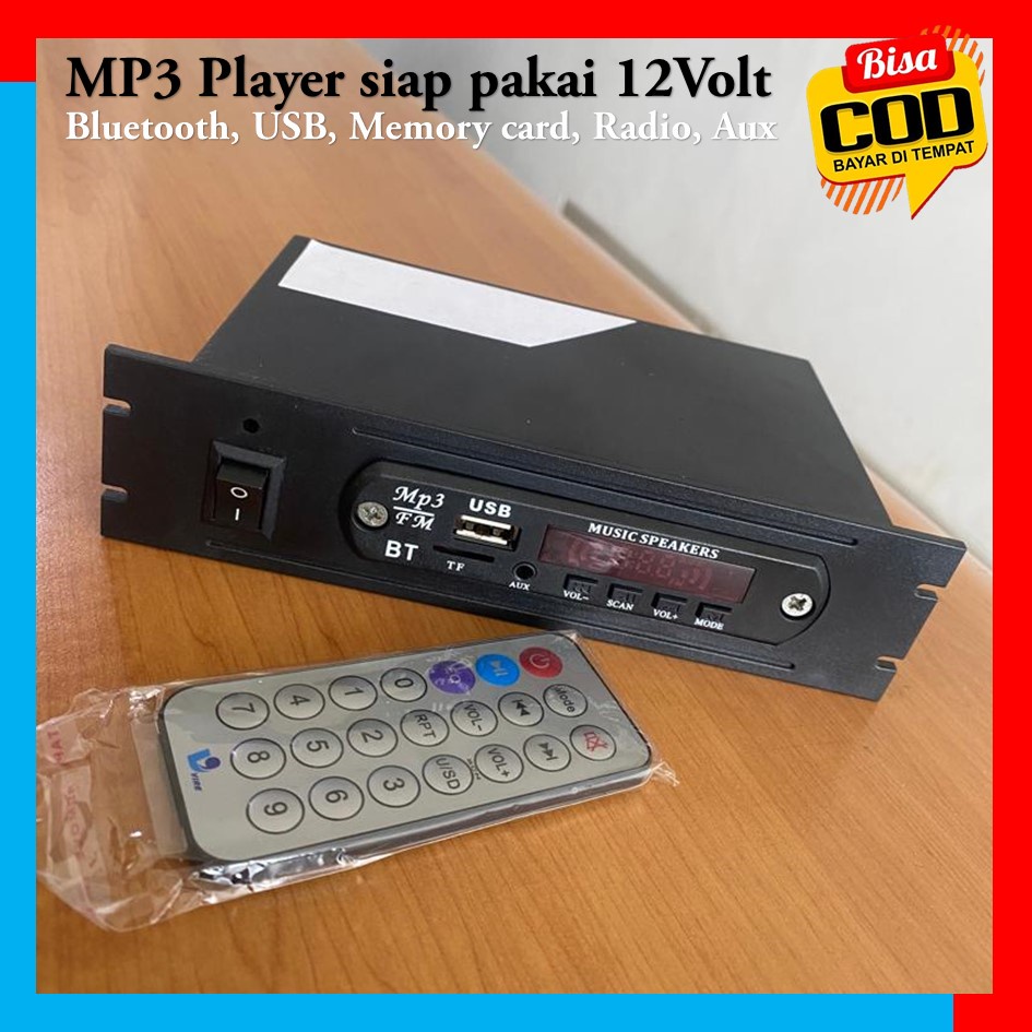 MP3 Player siap pakai // pemutar Musik // Bluetooth, USB, Memori card, Radio, Aux // langsung sambung ke speaker aktif atau amplifier