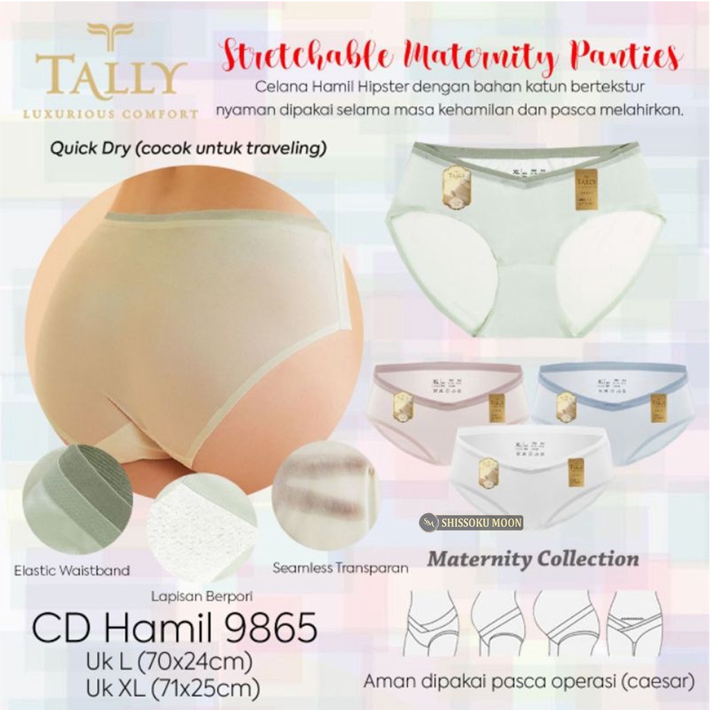 CD Celana Dalam Ibu Hamil Model Low Waist Bahan Seamless Tally C 9865
