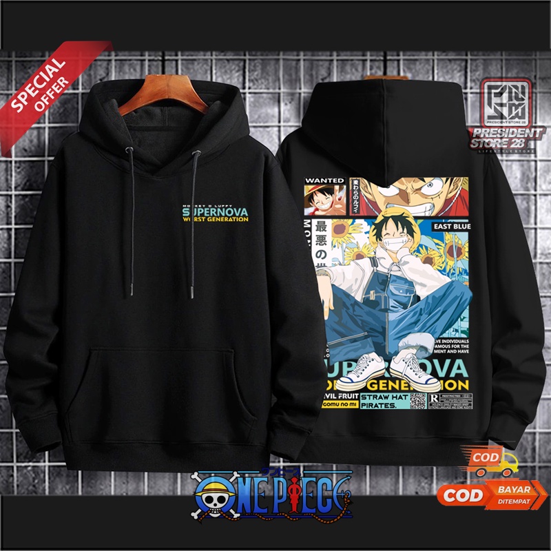 Hoodie Jumper Anime Pria Wanita Unisex Bahan Tebal Kekinian - Hoodie Zipper Anime Keren