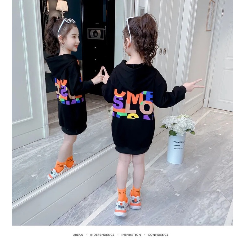 babyfit SLOME &gt; 6thn baju abg korean style sweater hoody anak perempuan lengan panjang my-0504r