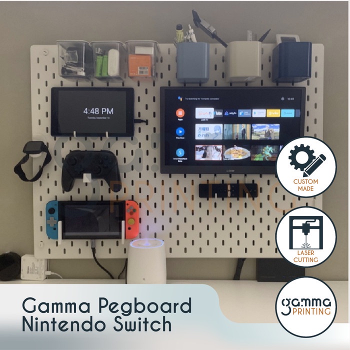 Pegboard Nintendo Pro Controller Holder / Mount Gamma