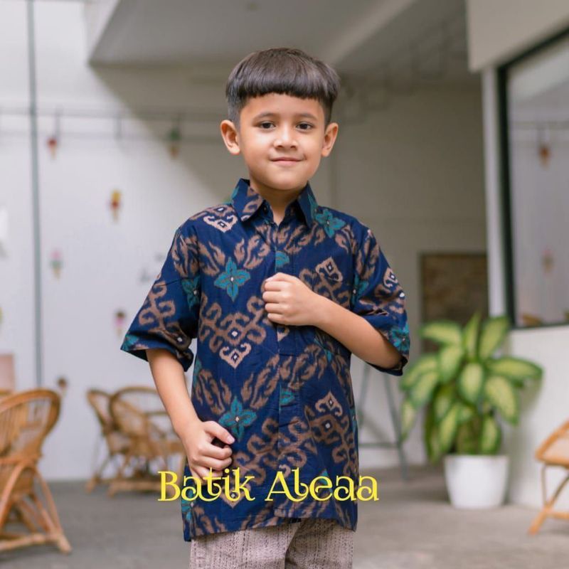 Kemeja Batik Anak Laki-Laki Lengan Panjang Couple Batik Ayah Dan Anak cowok butikdian