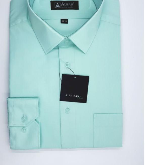 ♣ Kemeja Pria Alisan REGULER ORIGINAL Lengan Panjang H2 ( hijau mint ) ❄