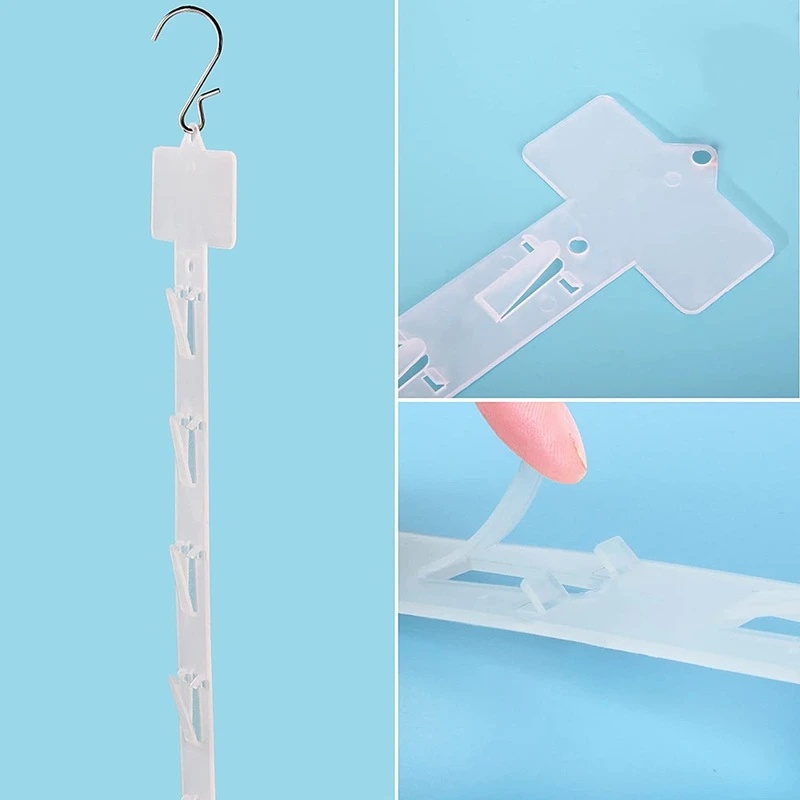 Multicolor Gantungan Rak Supermarket Plastik Strip Gantung Toko Jajan Display Hooks PVC Merchandising Storage Clip Strip