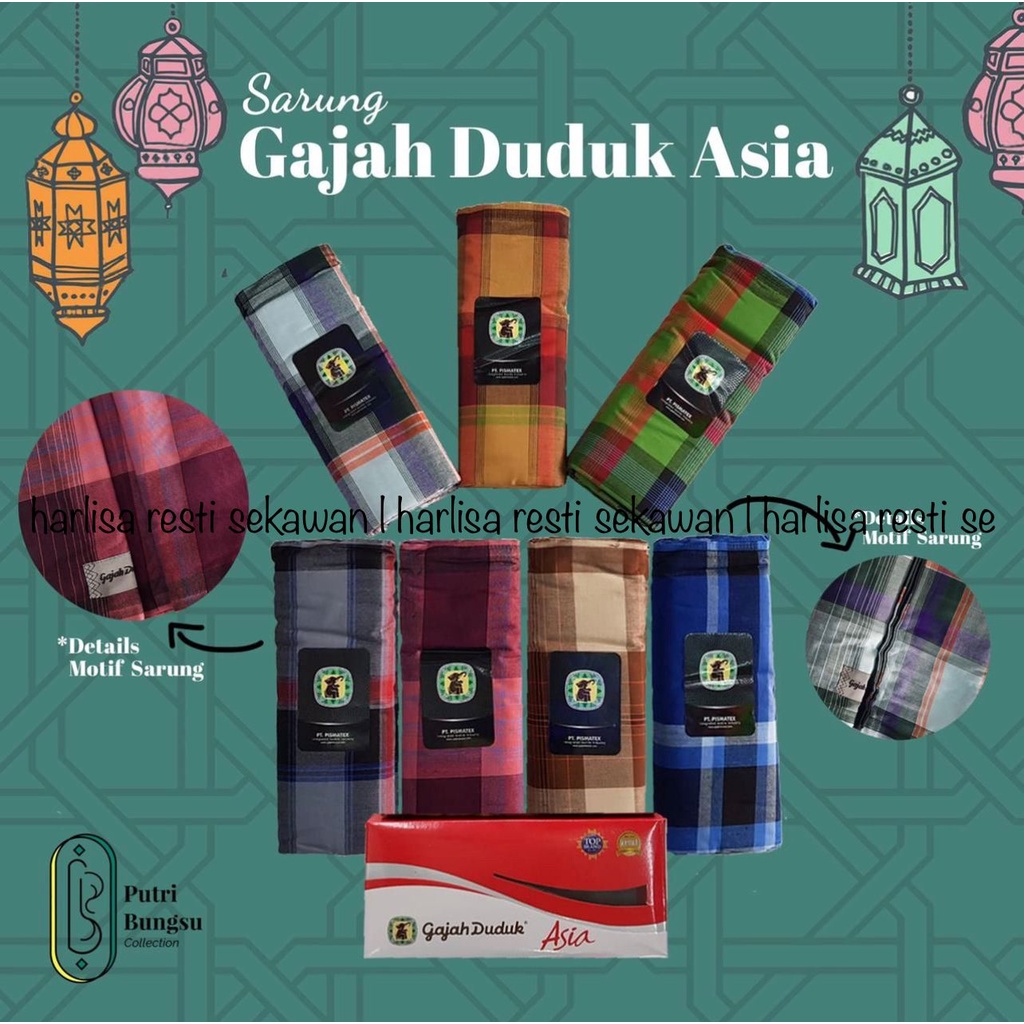 Sarung Gajah Duduk Asia Kembang