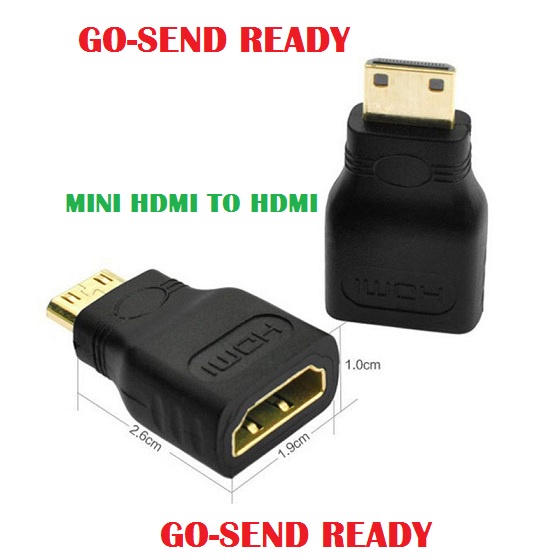 Adapter Mini Hdmi Male To Hdmi Female Gold