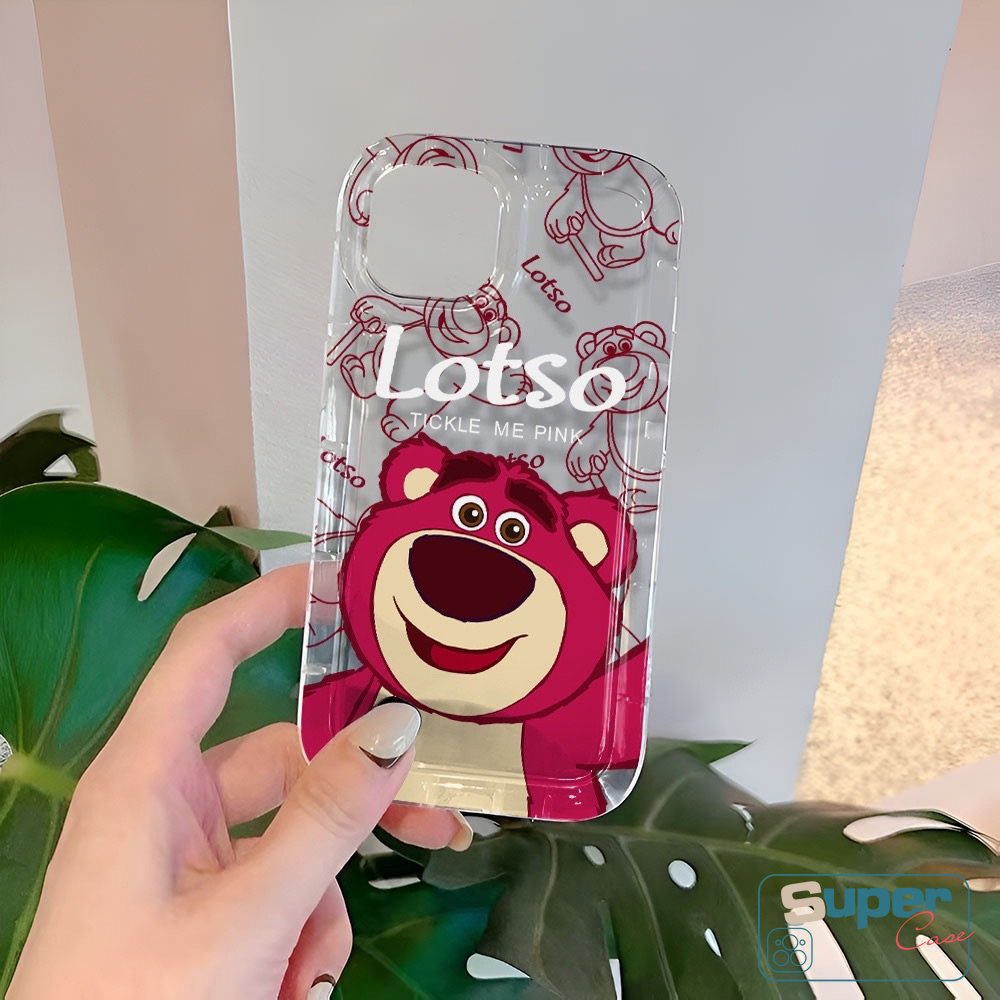 Pasangan Kartun Untuk Case Redmi 12C 10C 9 Note10 9 11 10s 11s Note8 POCO F4 Redmi 10 A1 9A 10A 9T 9C NFC Cute Strawberry Bear Manyoairbag Shockproof Soft Tpu Back Cover