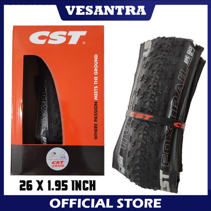 Ban Cst Foxtrail C-Ft1 Ban Luar Sepeda Mtb 26 X 1.95 Mtb Kevlar 120 Tpi