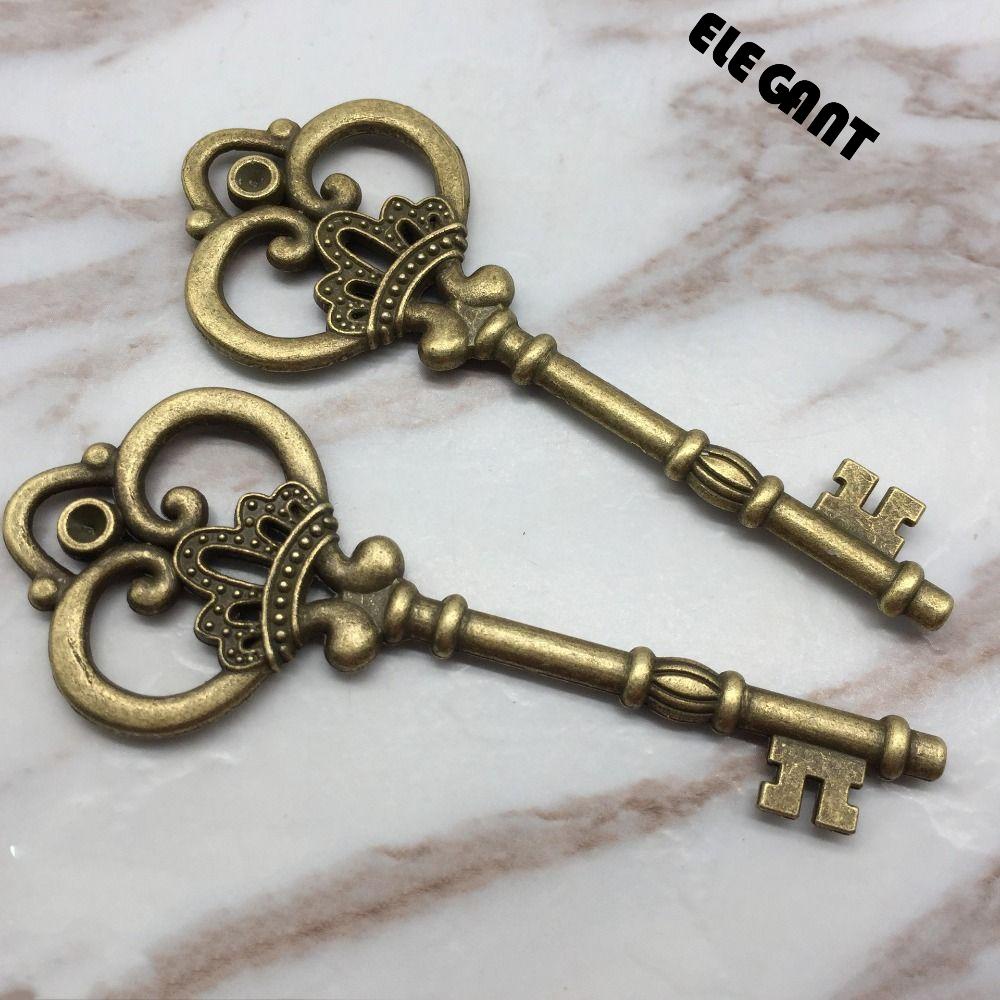 [Elegan] Liontin Kunci Kualitas Tinggi Serbaguna Zinc Alloy Manual Gantung Dekorasi Mudah Digunakan Koleksi Kunci DIY Ornamen