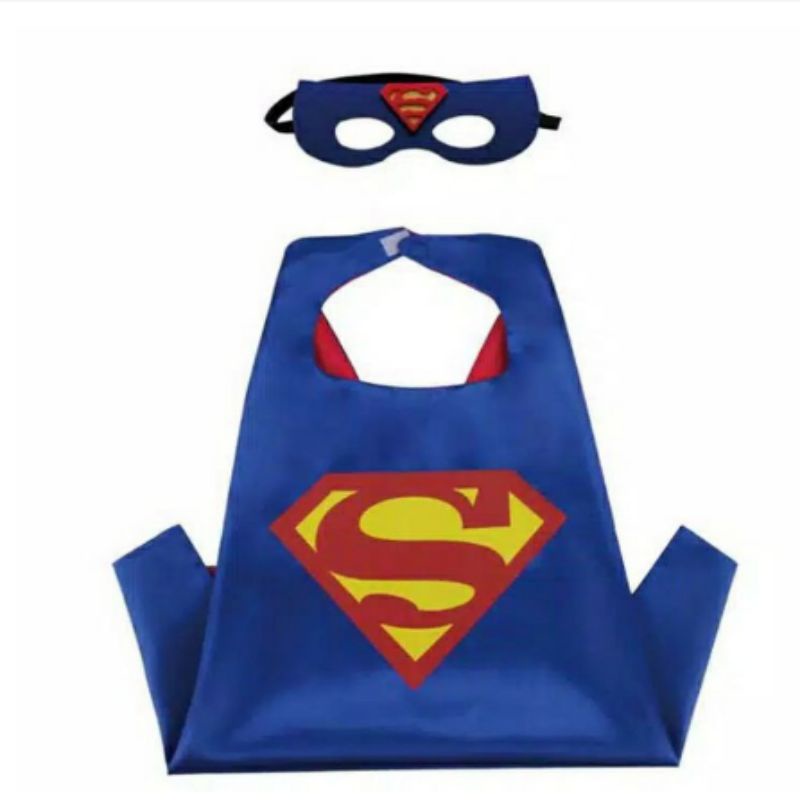 1 Set Jubah Topeng Superhero Anak Jubah Batman Anak Jubah Superman Untuk Halloween Cosplay