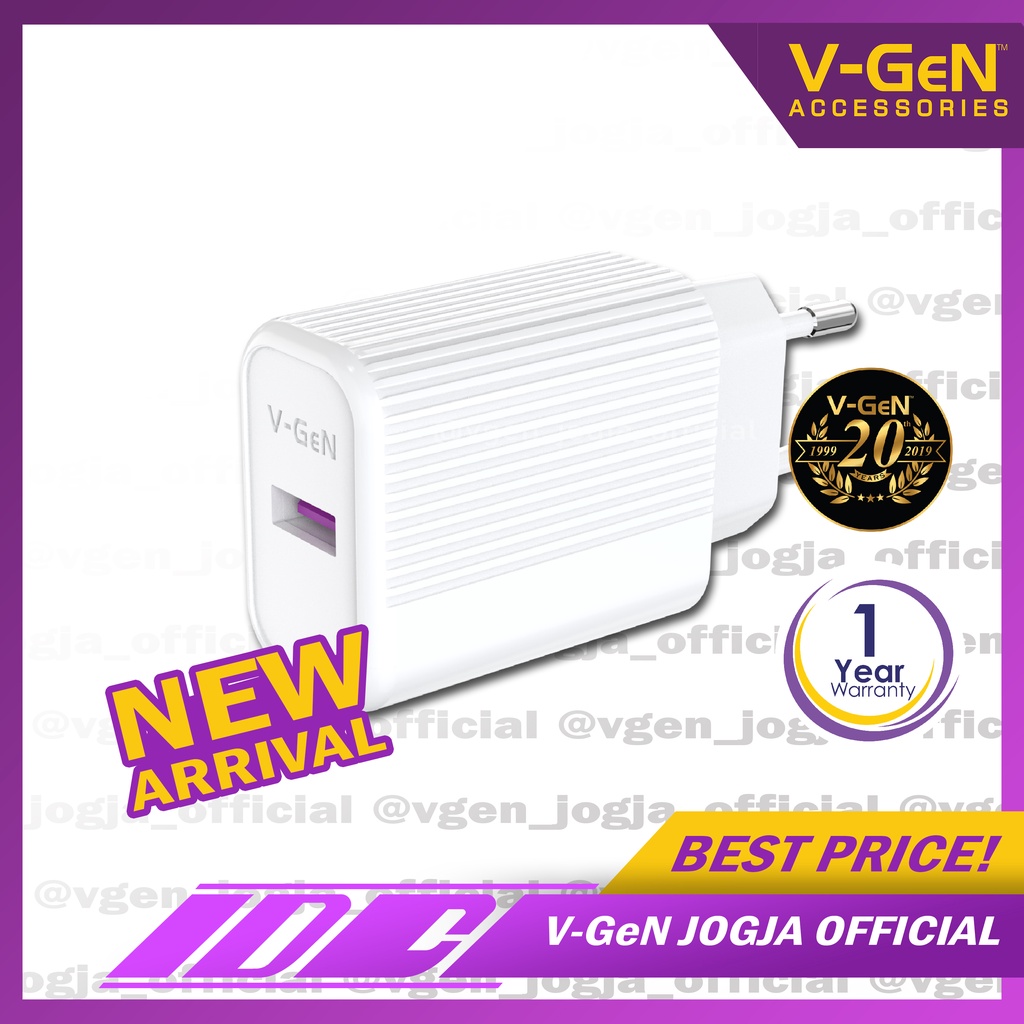 Travel Charger V-GeN VTC1-25 18W QC3.0 Auto ID Fast Charger