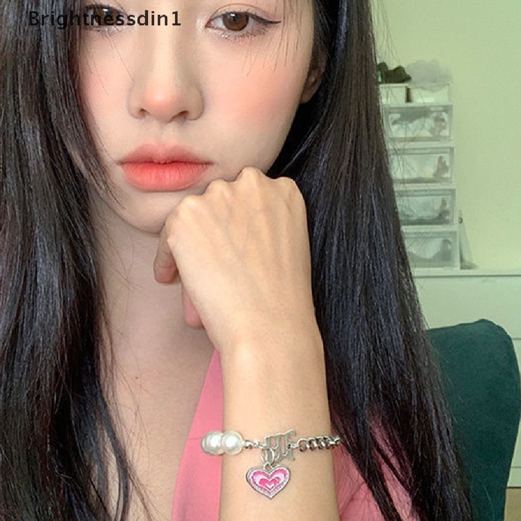 [Brightnessdin1] Kalung Choker Mutiara Hati Liontin Kalung Cinta Mutiara Rantai Kalung Gelang Rantai Tulang Selangka Perhiasan Rantai Fashion Untuk Wanita Dan Gadis Butik