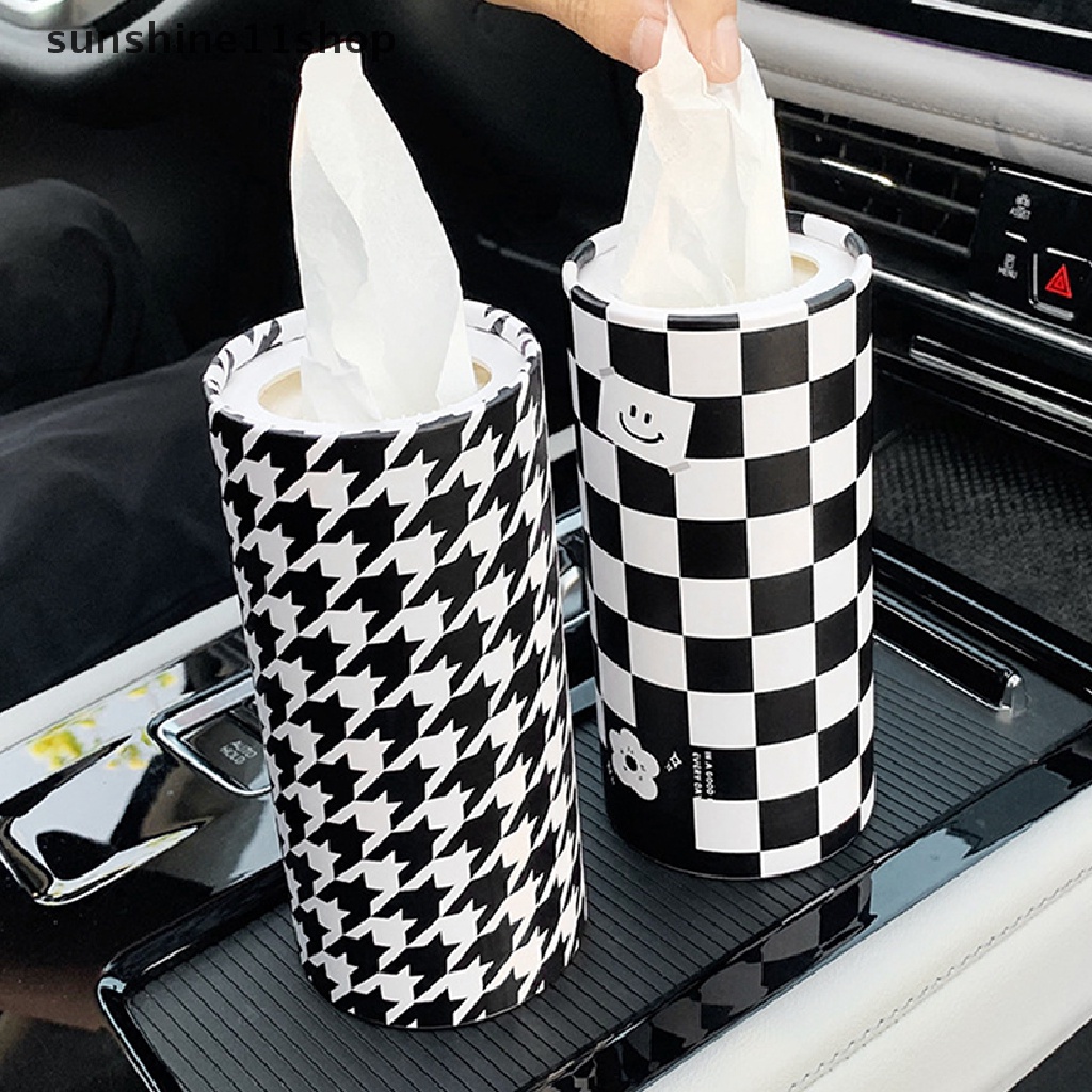 Sho Kotak Tisu Kaleng Bulat Mobil Perfect Fit Cup Holder Facial Tissues Tabung Silinder N