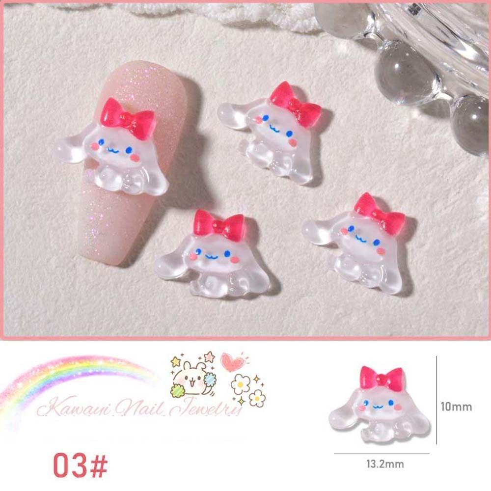 Mxbeauty Kartun Hiasan Kuku Anjing Kelinci Jepang Kuromi Strawberry Bear Manicure Aksesoris Perhiasan Kuku