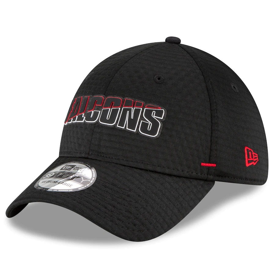 Topi NFL New Era 39THIRTY - Atlanta Falcons Black NFL Summer Sideline