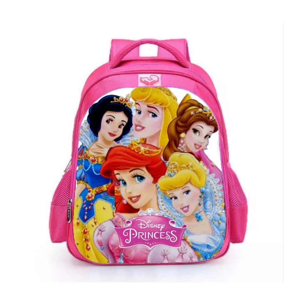 TERBARU RANSEL ANAK MOTIF DISNEP UKURAN 38X13X26 CM - TAS SEKOLAH TK-SD RANSEL ANAK PEREMPUAN KARAKTER TAS PRINCESS IMPORT 3D EMBOSS BAHAN DINIR 300