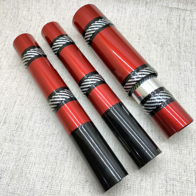 Cover Shock depan Belakang set Variasi carbon hologram pnp motor Mio Beat Scoopy Vario 125/150