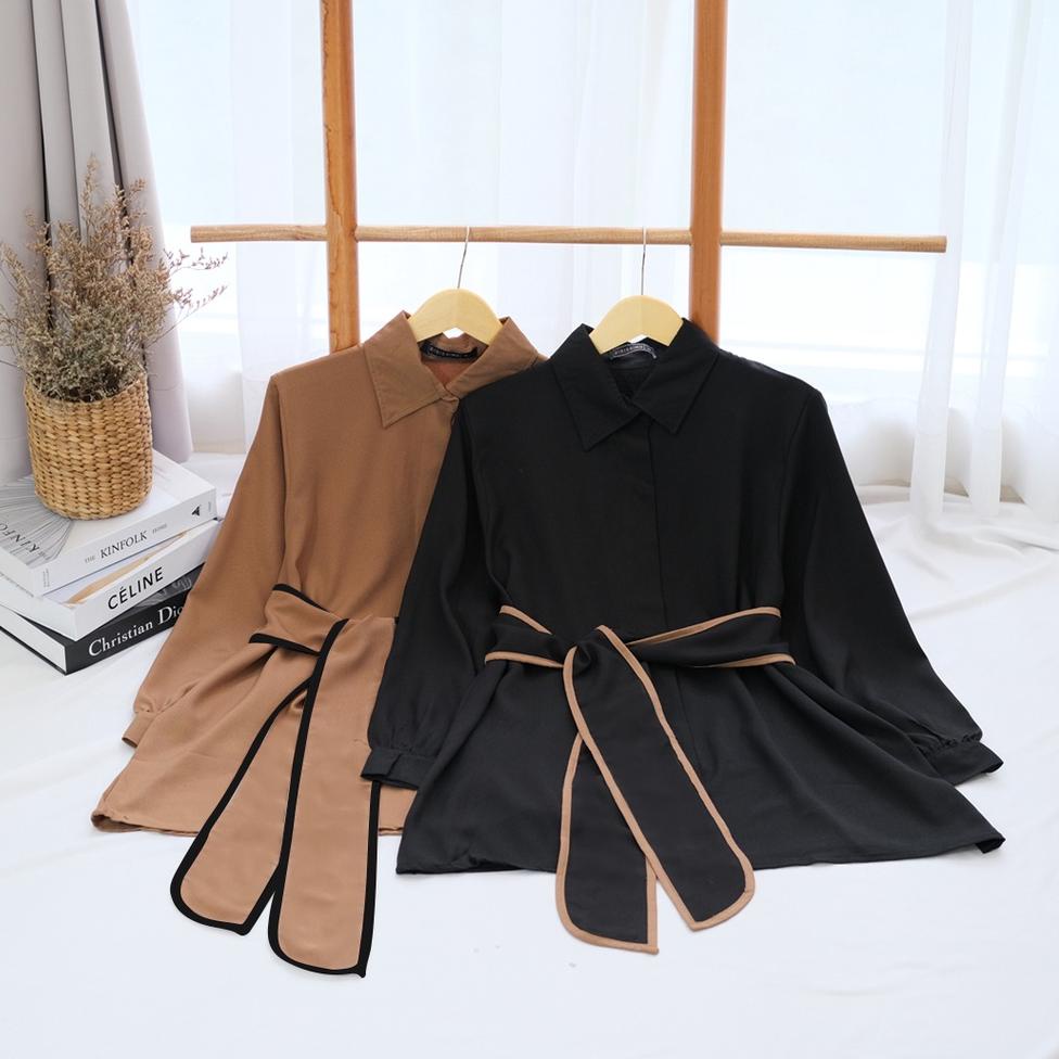 SIAP KIRIM Bigissimo - Helvetia Blouse | Atasan Blouse Big Size Jumbo