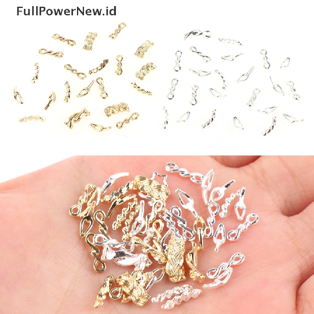 Power 10/20Pcs Rantai Logam Emas Perak Jepang Korea Nail Art Dekorasi DIY Alat Kuku ID