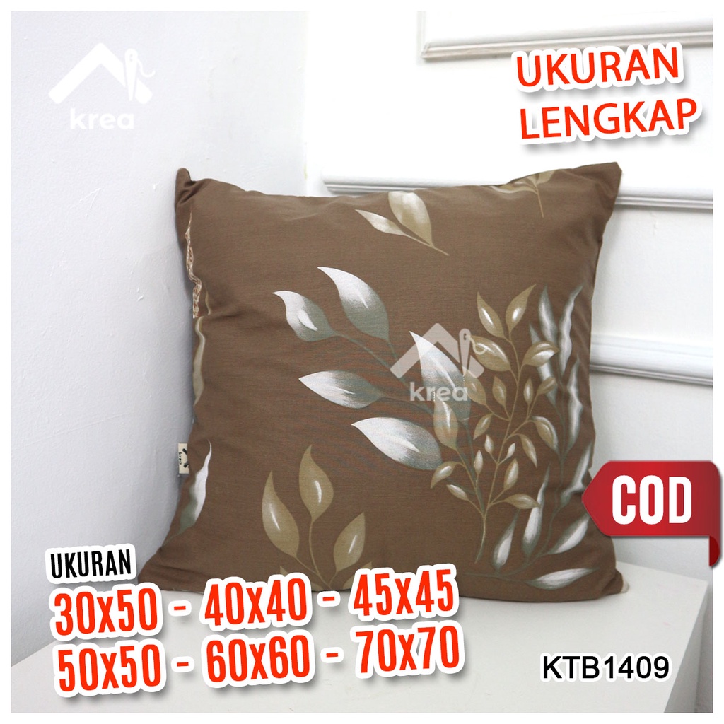 Sarung Bantal Sofa Ukuran 30x50, 40x40, 45x45, 50x50, 60x60, 70x70 - KTB1409