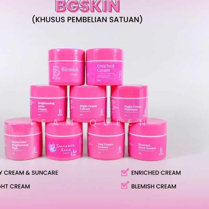 ➾ ECER BG SKIN day cream luxury suncare acne night cream luxury suncare ivory brigtening acne ۝