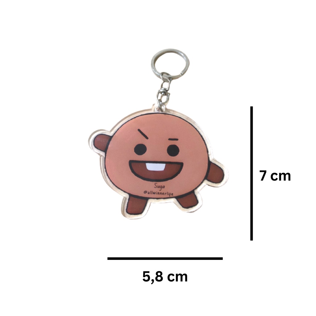 GANTUNGAN KUNCI BTS ARMY KEYCHAIN AKRILIK BT21 BERKUALITAS Gantungan Tas Karakter Bangtan Boys Jin Suga J-Hope RM Jimin V jungkook