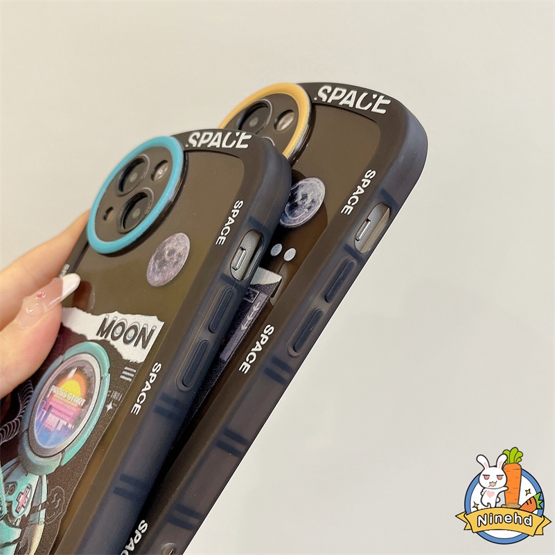 Samsung A04s A03s A03 A14 A13 A12 A22 A32 A33 A53 A73 A23 A52s A52 A72 A50 A50s A30s A30 A20 A02s A1 M11 A10 Merek Trendy Astronot Square Phone Case Penutup Pelindung Tahan Guncangan