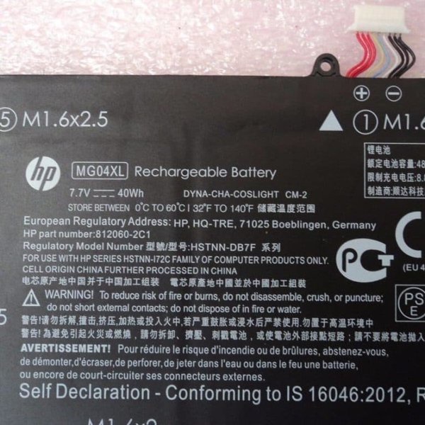 ORIGINAL BATERAI HP ELITE X2 1012 G1 MG04XL MC04XL