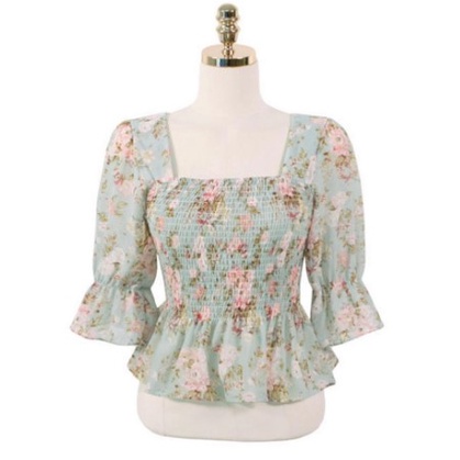 Chuya Babydoll Smock Sweet Top
