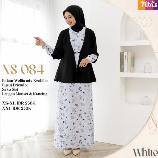 GAMIS BRANDED NIBRAS NS 084 / GAMIS BUSUI NIBRAS ORIGINAL BAJU MUSLIM