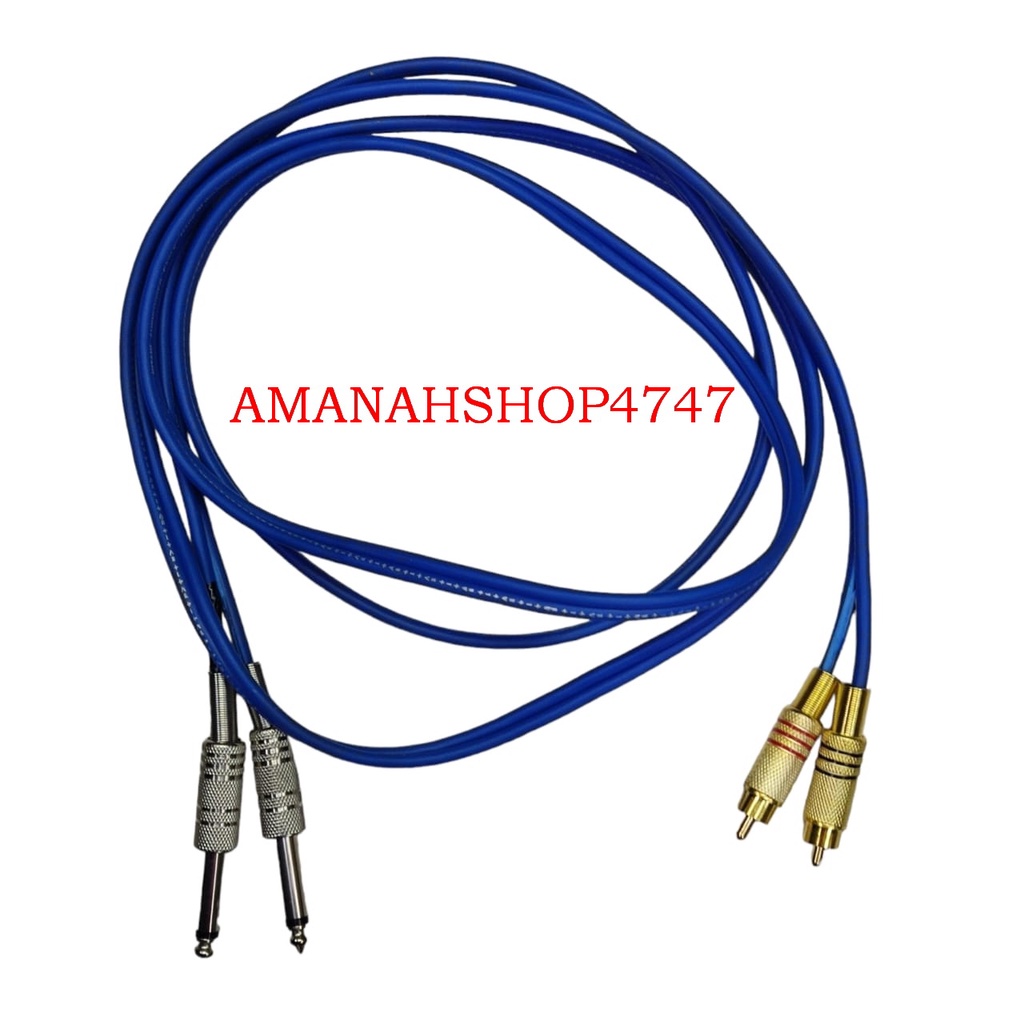 KABEL AKAI KE RCA 2 JALUR KABEL STEREO MIXER KE SPEAKER AKTIF MIXER KE AMPLI  RCA KE JACK 6,5MM