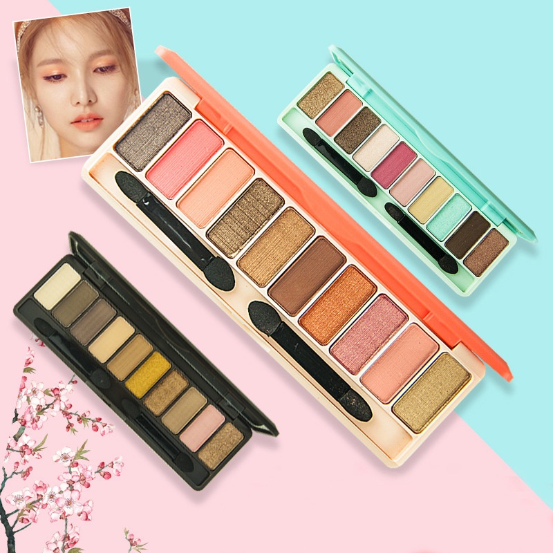【COD】Eyeshadow Palette Pumpkin Earth Tone / Eyeshadow 10 Warna / Eyeshadow-Highlighter-Blushier / Eyeshadow Pearlescent Matte Tahan Lama-CH