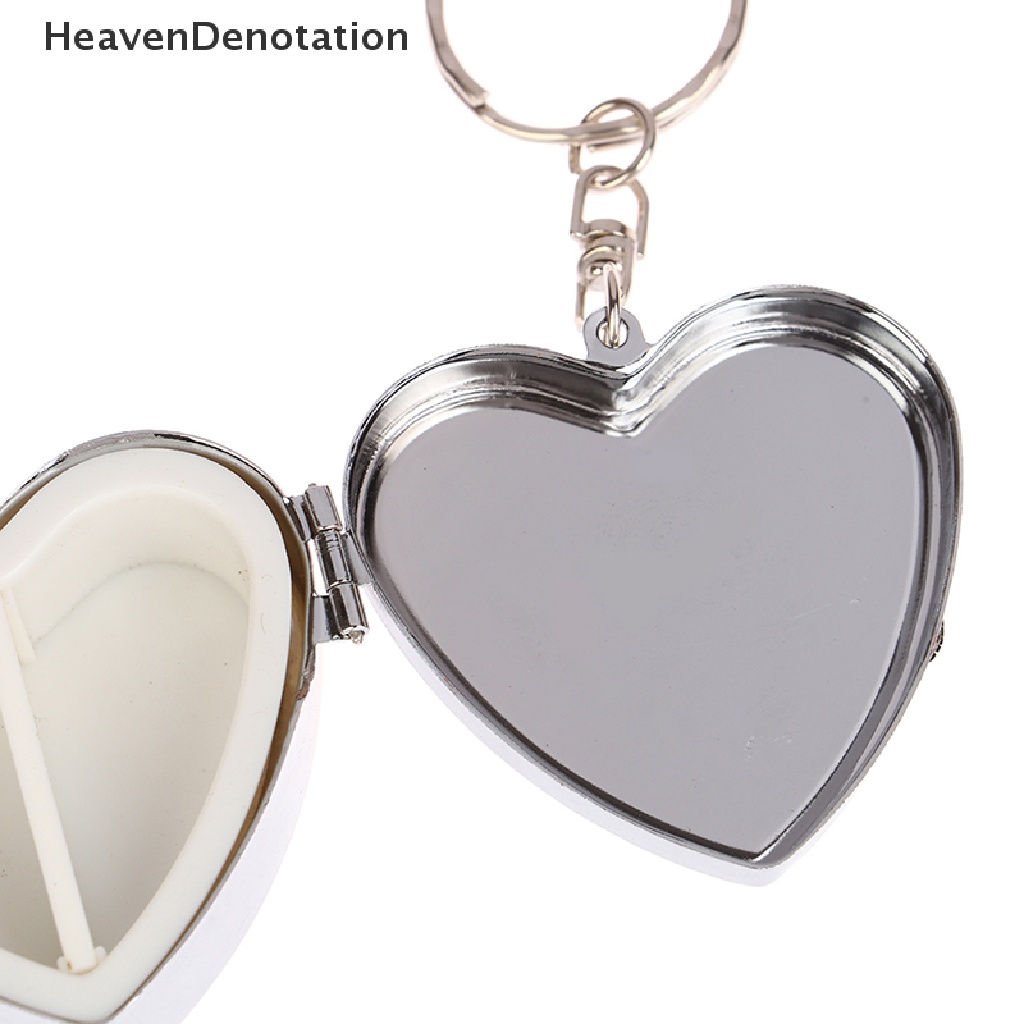 [HeavenDenotation] Kotak Pil Kecil Berbentuk Hati Portabel Metal PillBox Candy Organizer Container HDV
