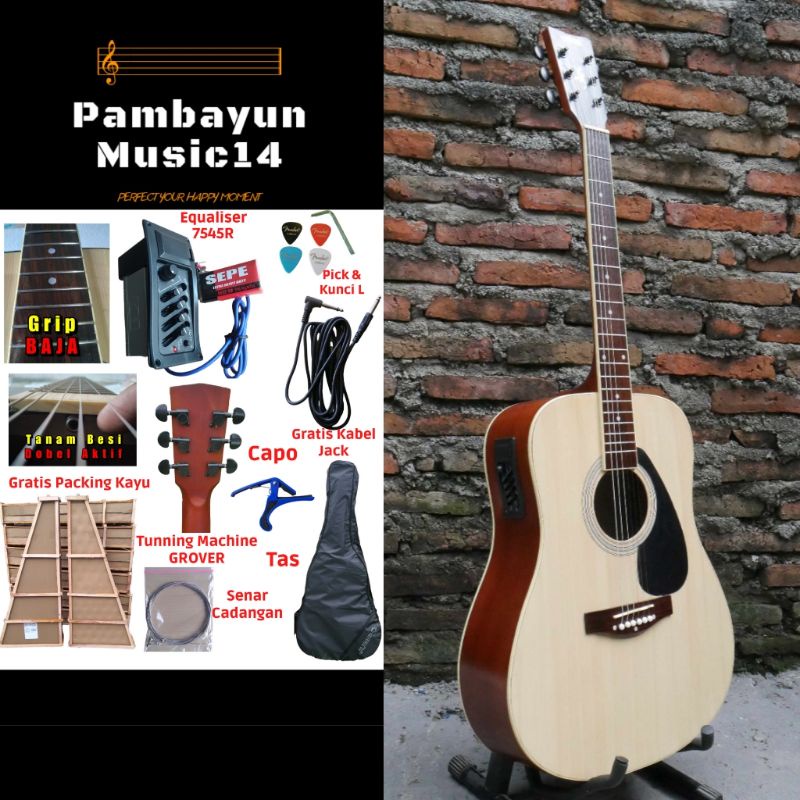 GITAR AKUSTIK YAMAAHA F310 Custom GRATIS PACKING KAYU