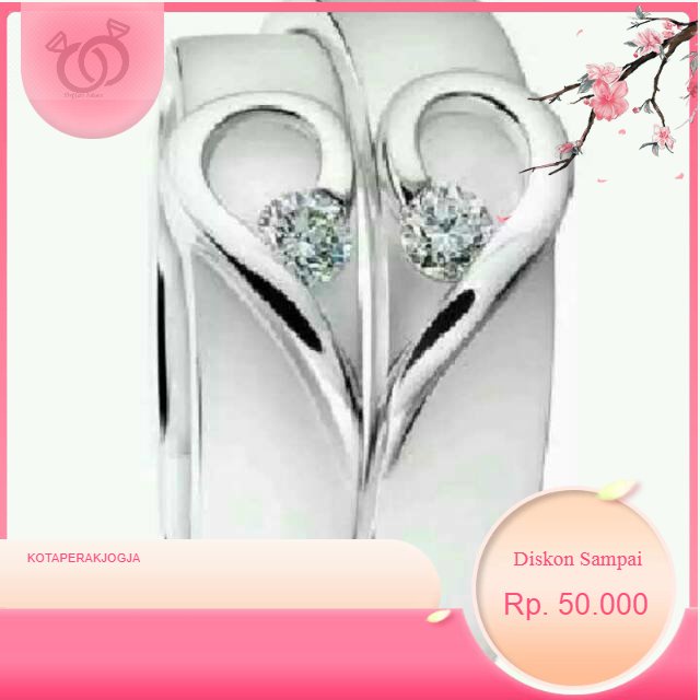 Cincin nikah couple dan cincin kawin palladium cincin emas cincin perak murni cinci - By KotaperakJo