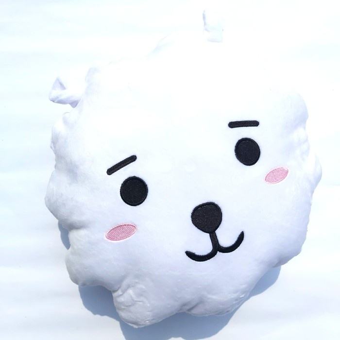 ✨ BISA COD ✨ Bantal BTS BT21 kpop XL / Boneka BTS / Boneka BTS BT21 Official / Bone - Putih