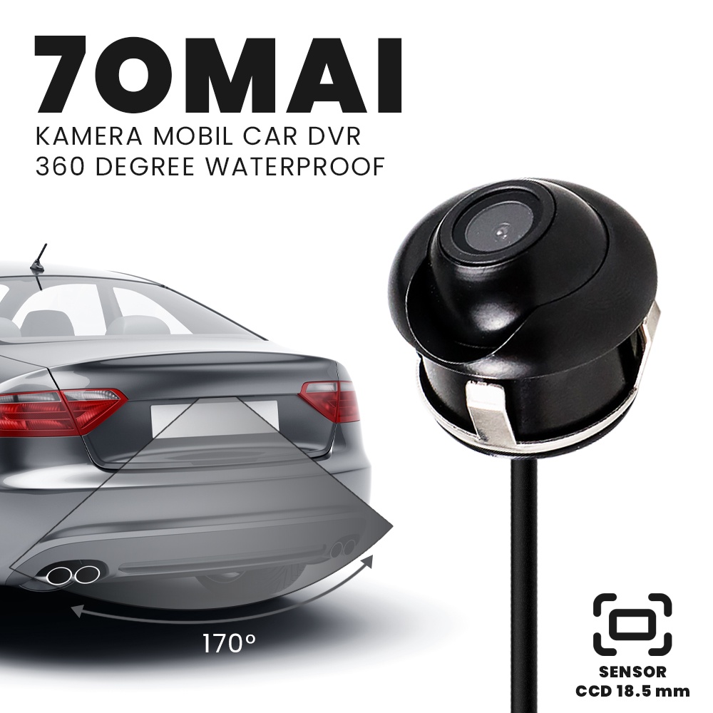 Kamera Mobil Parkir Garasi Waterproof Black DVR 360 Degree Mobil Car Parkir