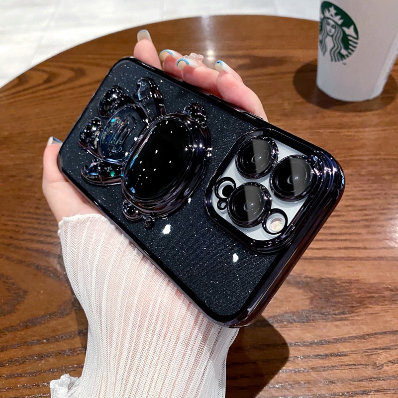 IPHONE Casing Handphone Stand Astronot Warna Permen Sederhana Untuk Iphone14 13 12 11 Pro Max X XS Max XR 78 Plus Penutup Belakang Lembut Dan Tahan Guncangan