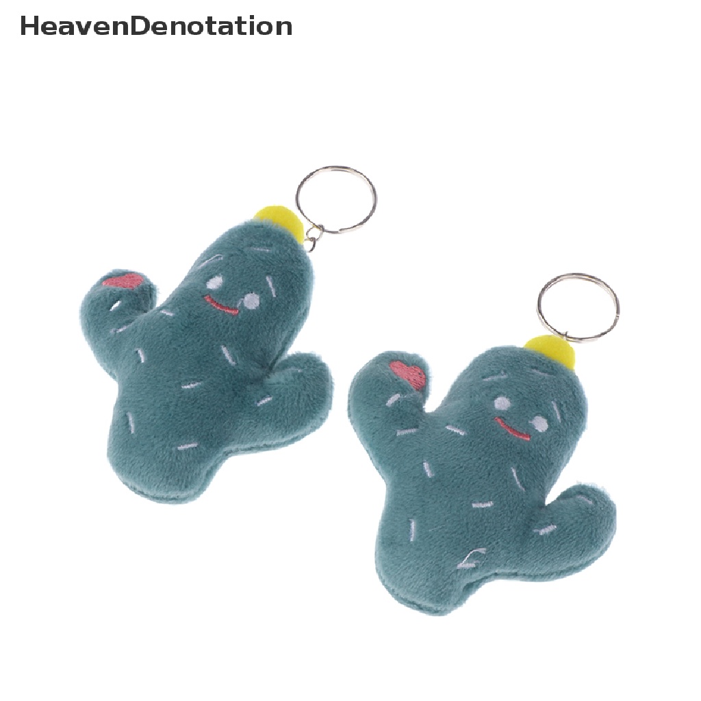 [HeavenDenotation] 1pc 9cm 3D Kaktus Mainan Mewah Kartun Lucu Boneka Gantungan Kunci Liontin Tas Dekorasi Anak Hadiah HDV