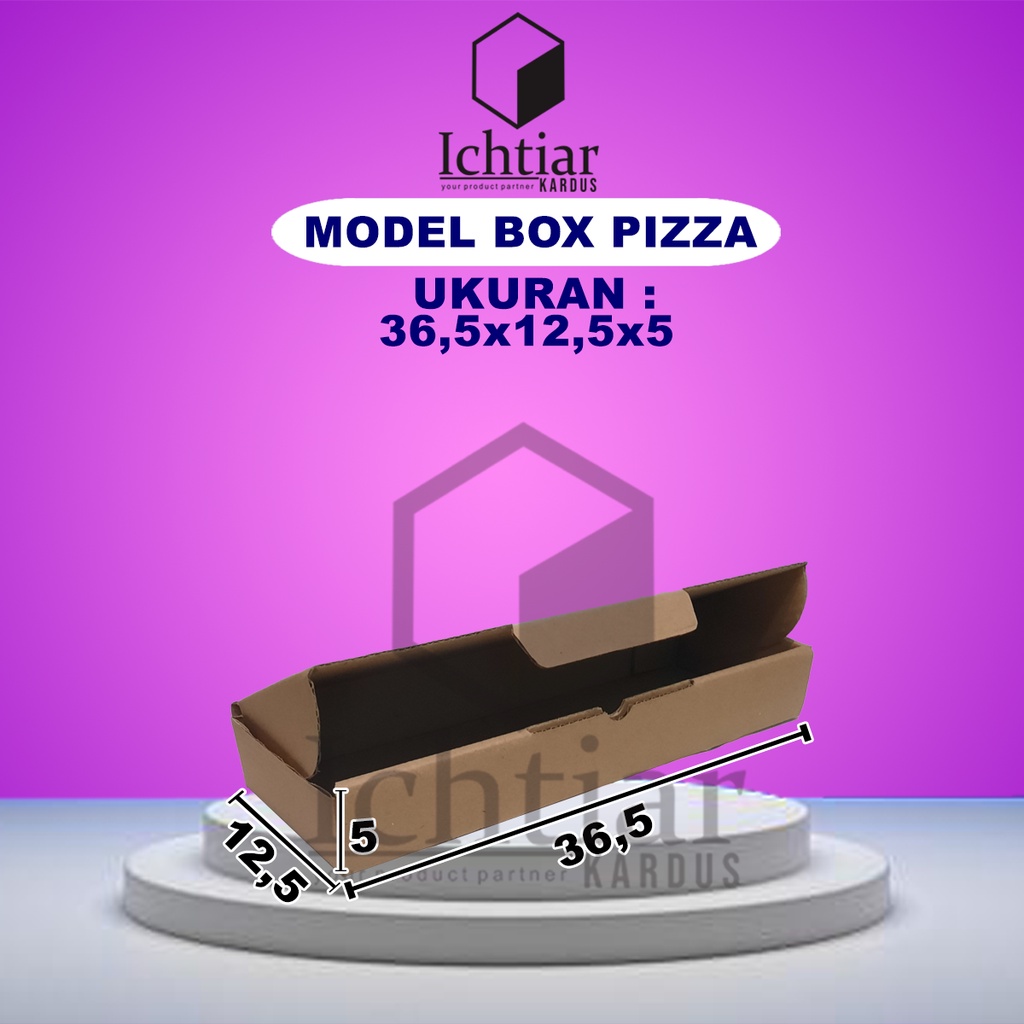 

Karton / Kardus / Box Packing Diecut / Pizza Ukuran 36,5x12,5x5 Cm